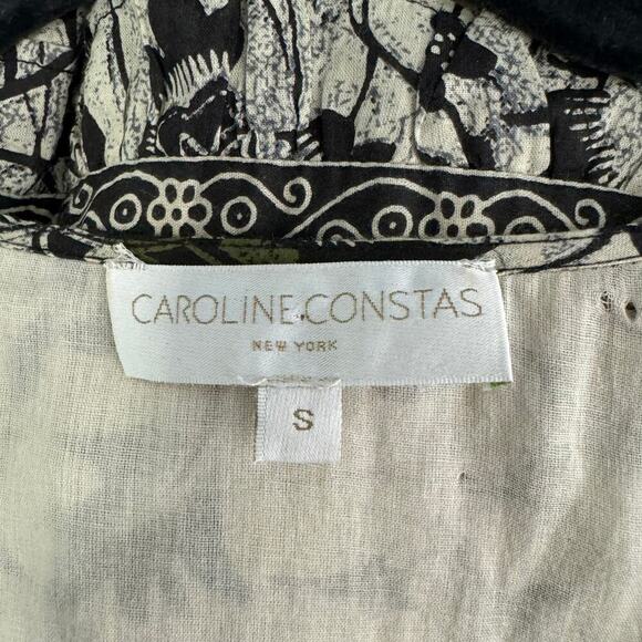 Caroline Constas Tiered Maxi Dress 100% Cotton Floral Print Size Small - Picture 7 of 8